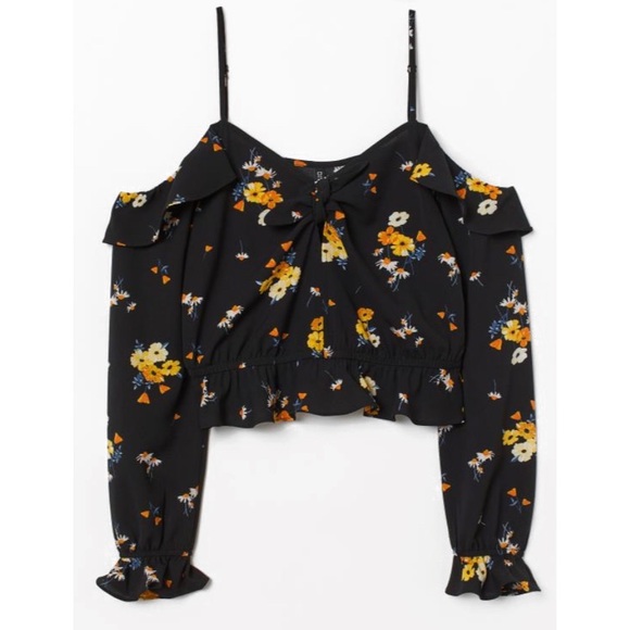 Divided Tops - H&M Open-shoulder Blouse